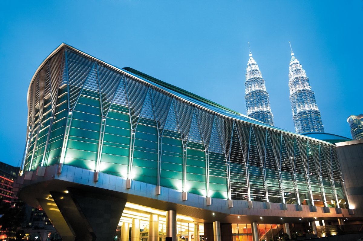 Exterior Image of Kuala Lumpur Convention Center at night