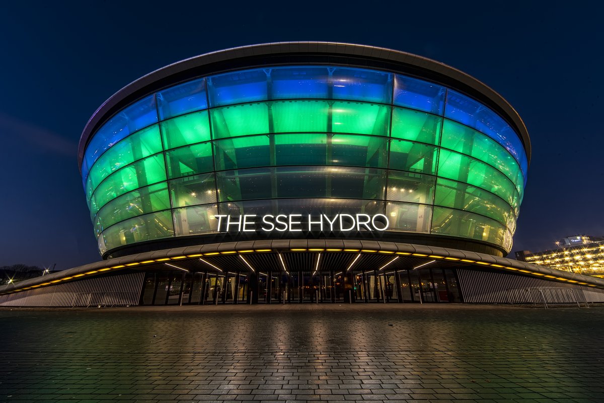 Exterior Image of the SSE Hydro at night