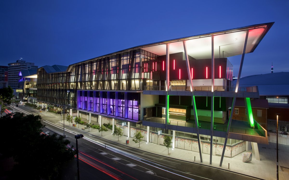 Exterior Image of Brisbane Convention & Exhibition Center at night