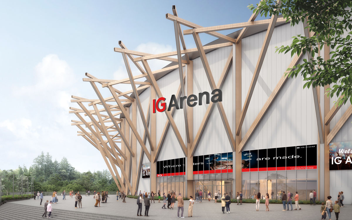 A new 17,000-seat venue for sports and live entertainment currently under construction in Nagoya, Japan is set to open in 2025 w