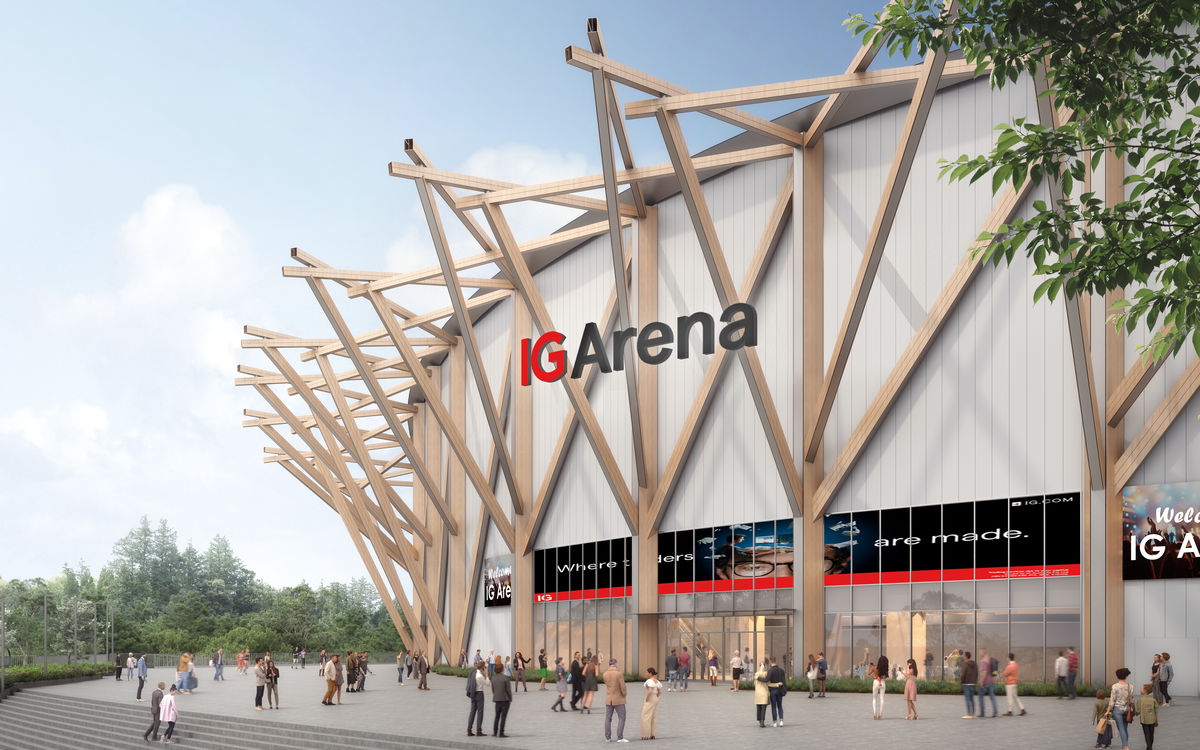 A new 17,000-seat venue for sports and live entertainment currently under construction in Nagoya, Japan is set to open in 2025 w A new 17,000-seat venue for sports and live entertainment currently under construction in Nagoya, Japan is set to open in 2025 w