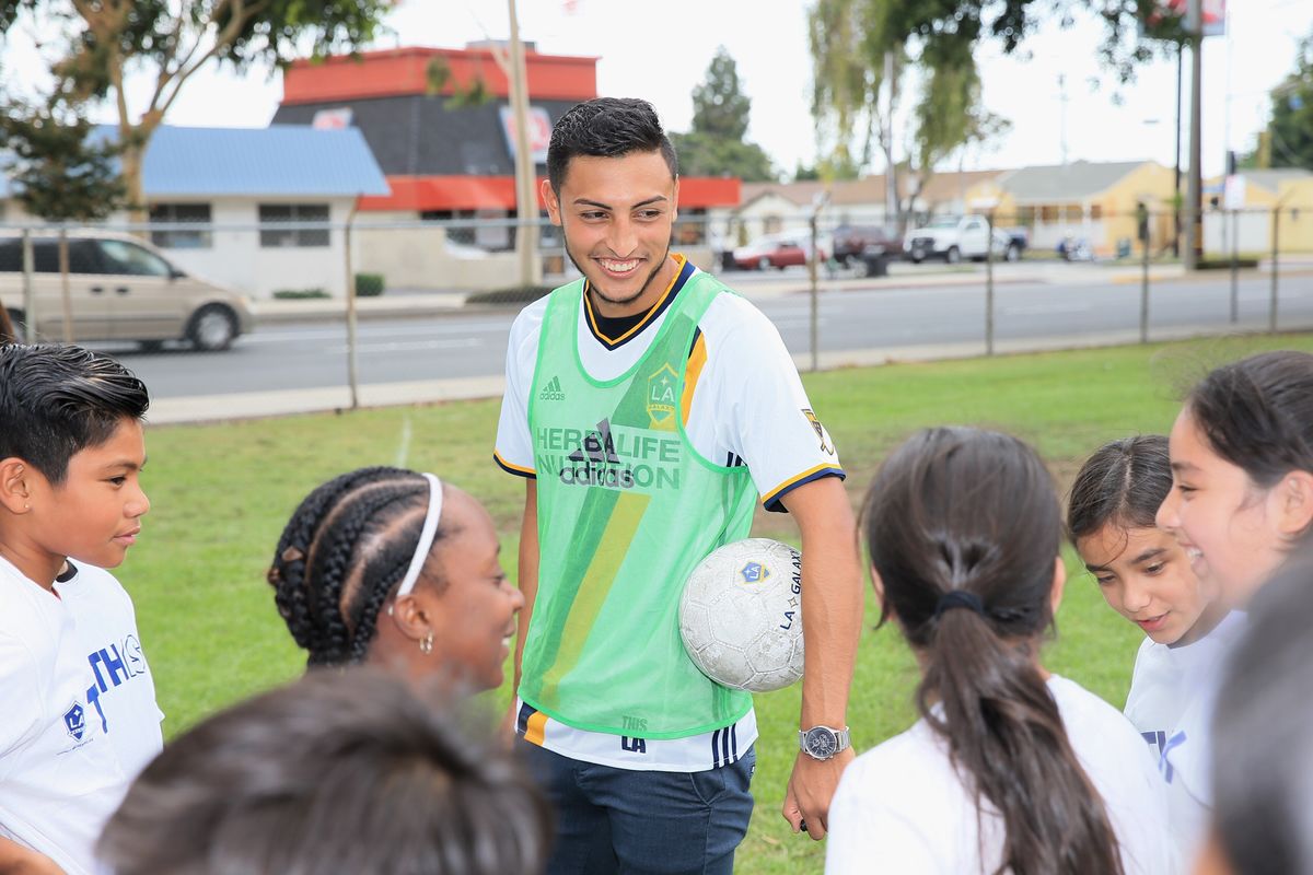 AEG’s LA Galaxy host a soccer clinic with LA Galaxy Defender Hugo Arellano at Cesar Chavez Elementary School in Norwalk, Calif. for 120 students to kick off the partnership between the LA Galaxy Foundation and Playworks on September 14, 2017.