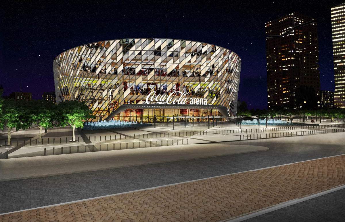 A rendering of Coca-Cola Arena in Dubai