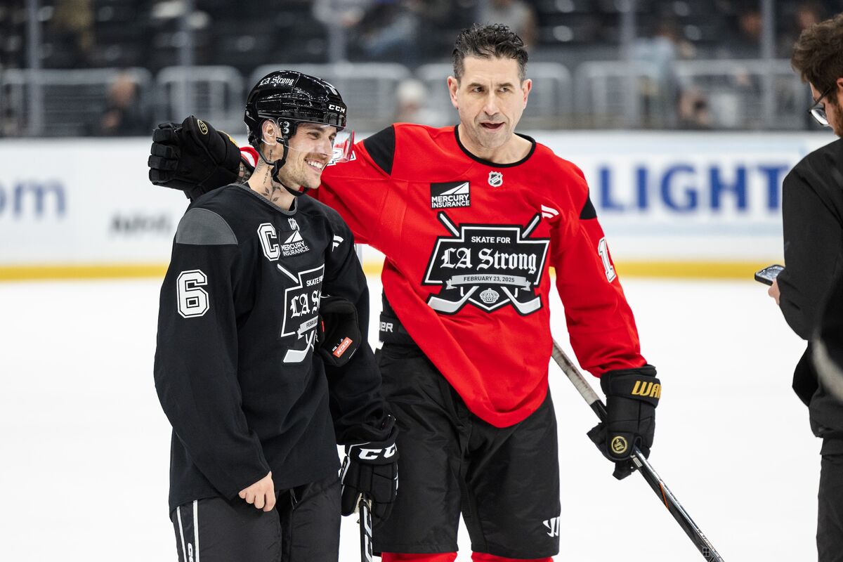 Bieber and Terry skate for la strong