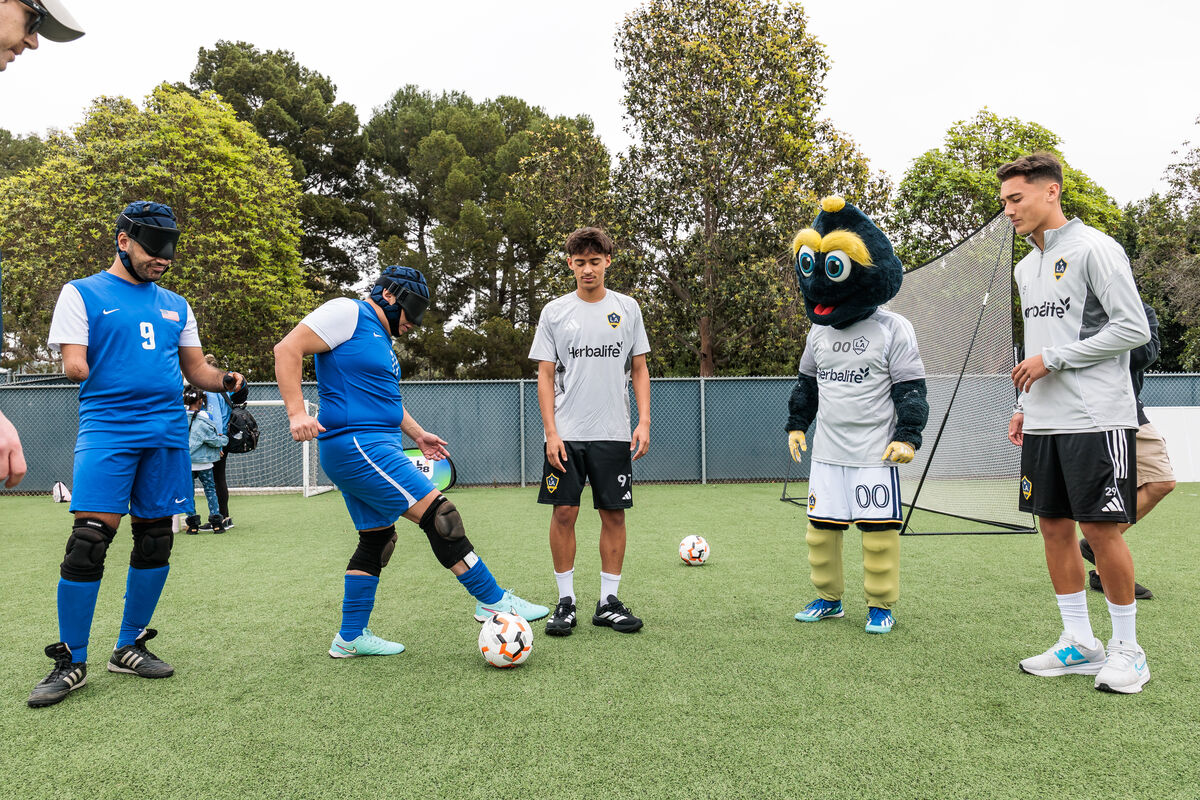 LA Galaxy Dedicates First-Ever Blind Soccer Pitch in Los Angeles Through PlayLA Adaptive Blind Soccer Experience