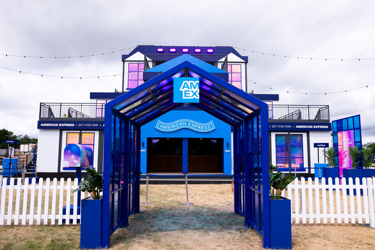 American Express activation at the 2025 BST Hyde Park festival in London