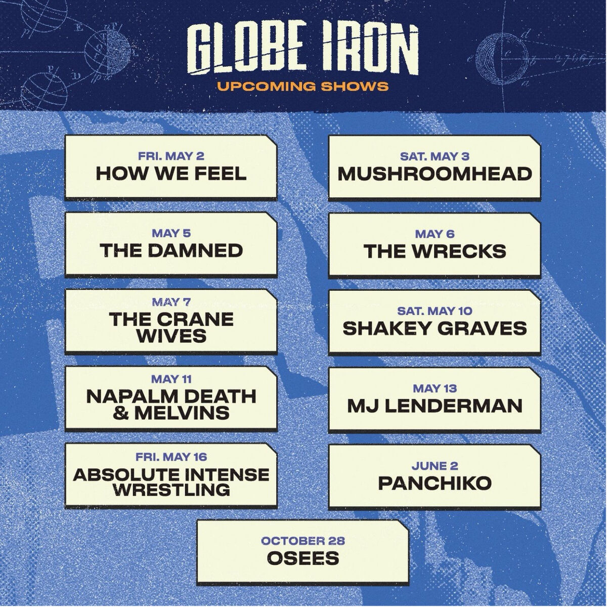 GLOBE IRON ANNOUNCES ITS INAUGURAL CONCERT LINEUP: The 1,200-Capacity Venue is Set to Open May 2025 (Graphic: Business Wire)