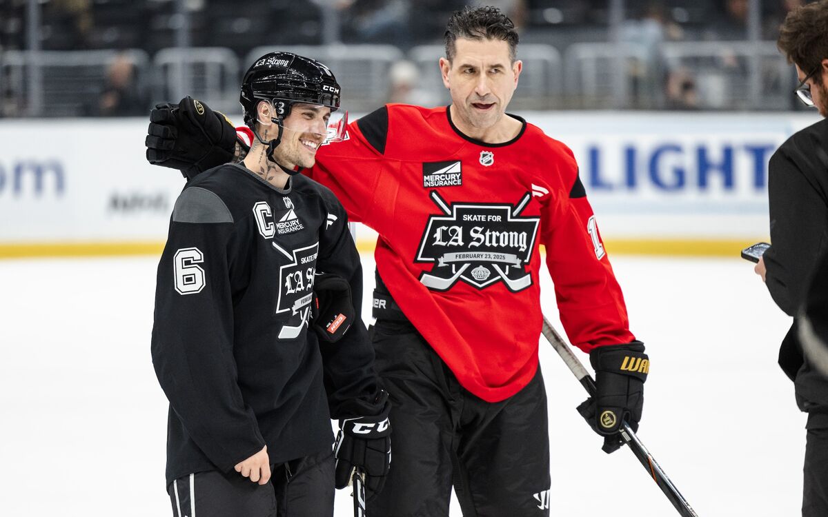 Bieber and Terry skate for la strong
