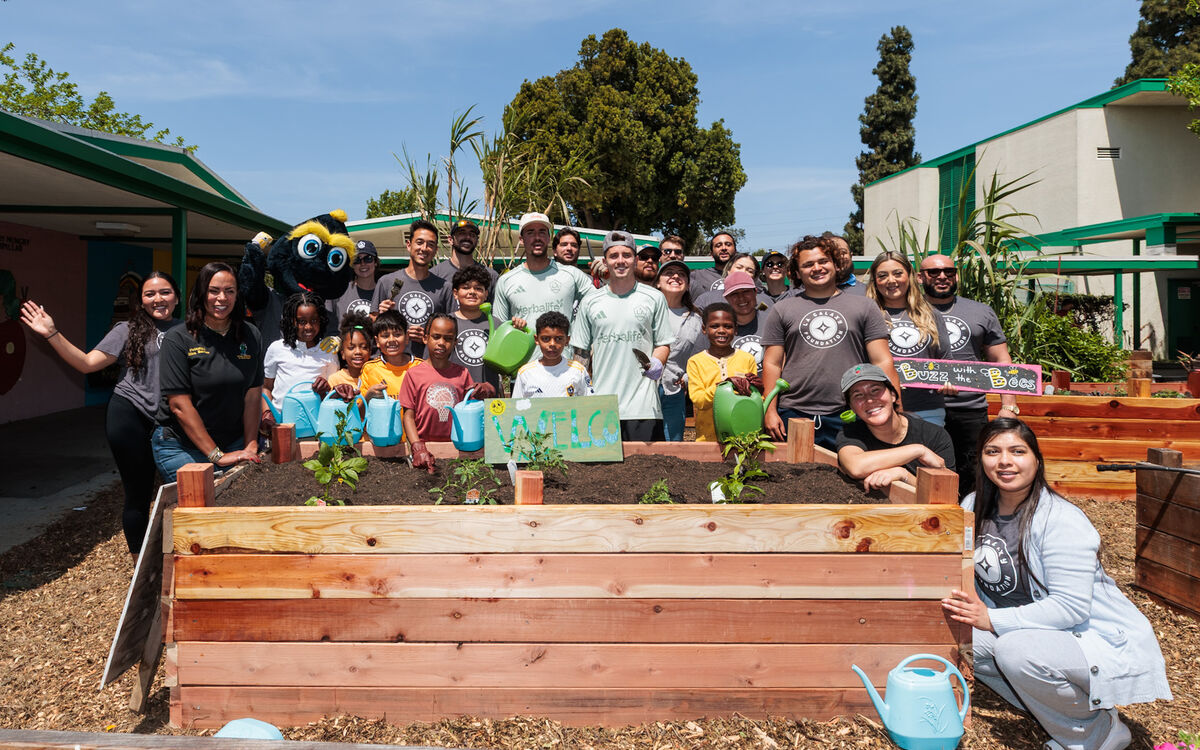 LA Galaxy Plant New Gardens at Annalee Elementary School in Carson, CA In Support of Earth Month and MLS WORKS' Greener Goals Initiative