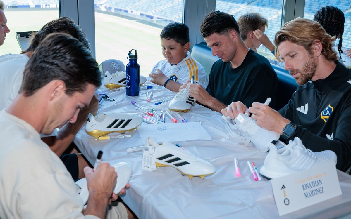 LA Galaxy and Adidas Host Third-Annual Boot Making Lab with Pediatric Cancer Patients from The Jessie Rees Foundation’s Never Ever Give Up Initiative