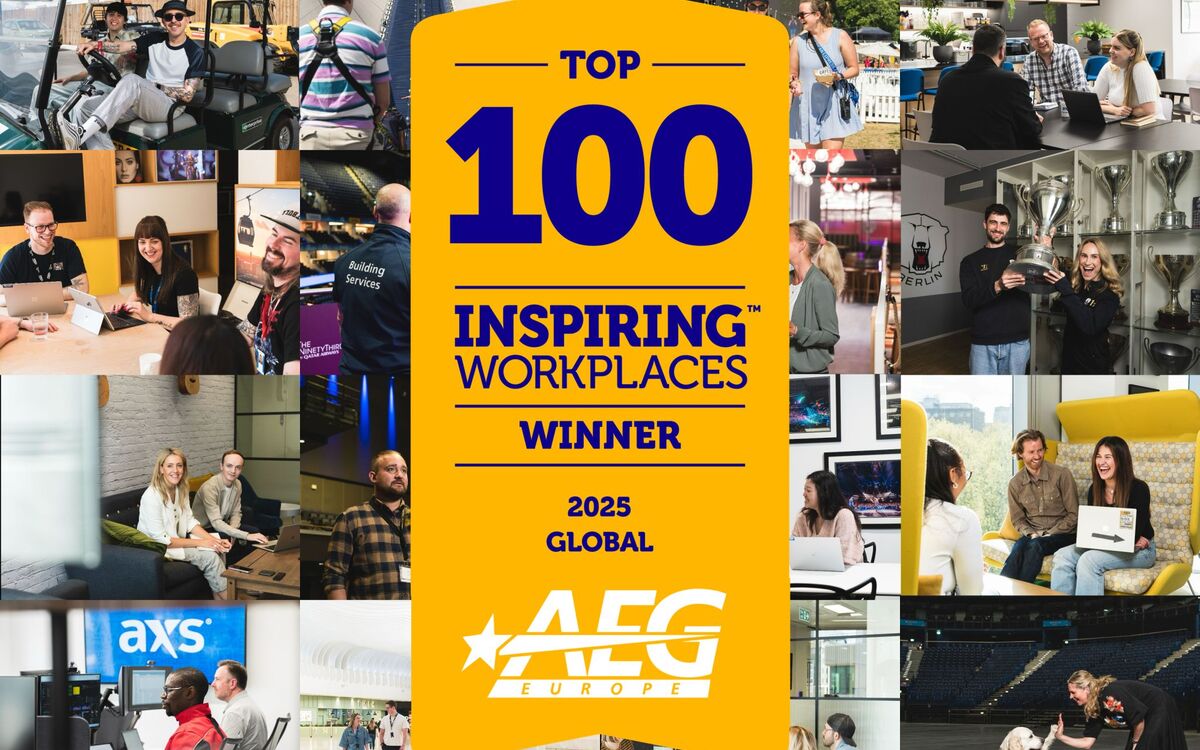 AEG Europe Named Among 2025 Global Top 100 Inspiring Workplaces