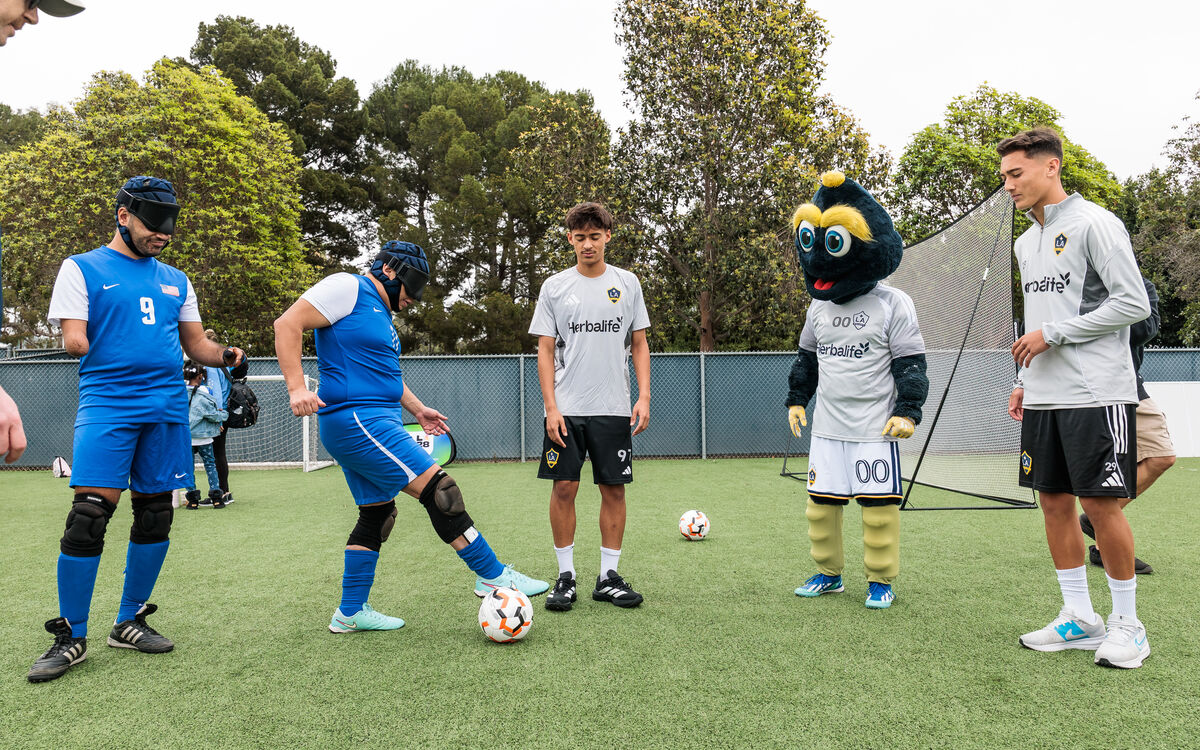 LA Galaxy Dedicates First-Ever Blind Soccer Pitch in Los Angeles Through PlayLA Adaptive Blind Soccer Experience