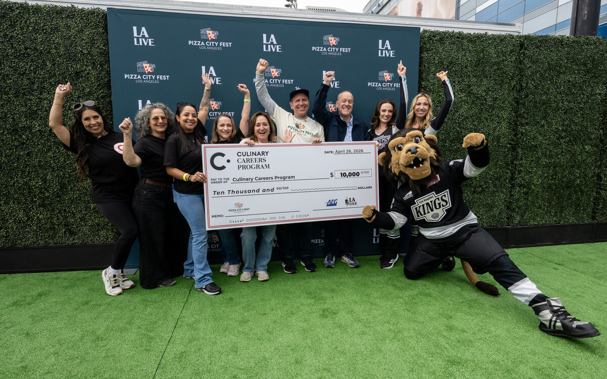 AEG and Pizza City Fest Donate $10,000 to the Culinary Careers Program During Fourth Annual Pizza City Fest at L.A. LIVE