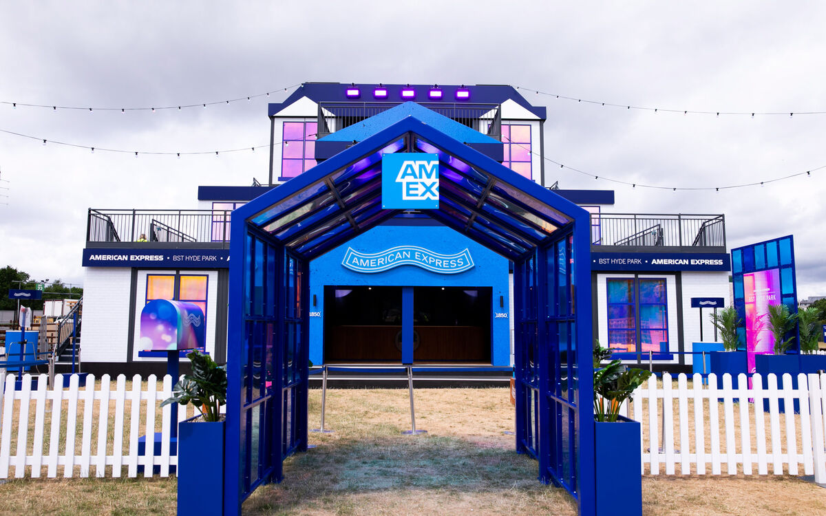 American Express activation at the 2025 BST Hyde Park festival in London