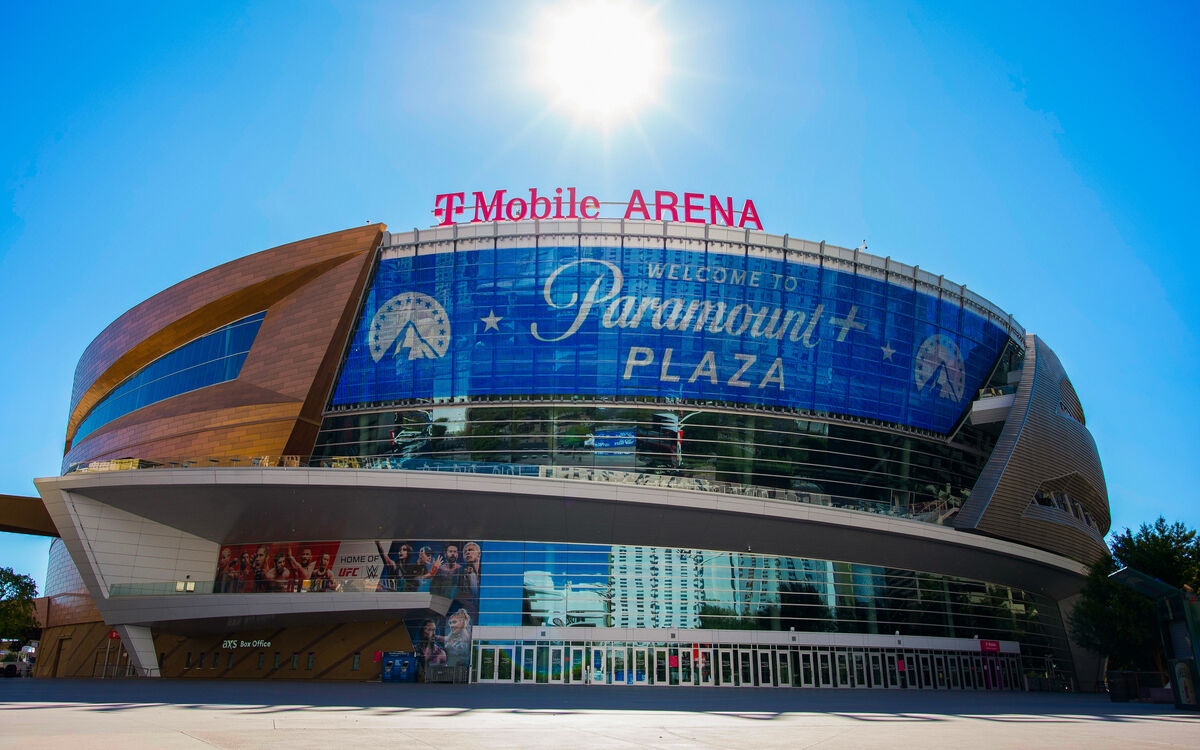 T-Mobile Arena in Las Vegas has renamed the arena’s outdoor entertainment space Paramount+ Plaza
