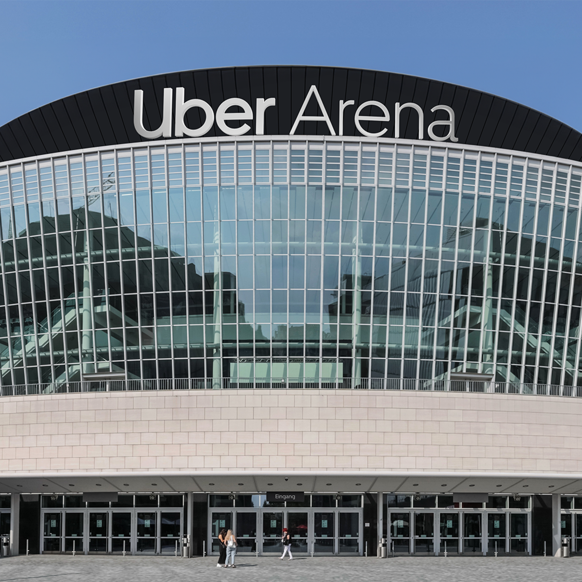 Exterior Image of Mercedes-Benz Arena and district at night